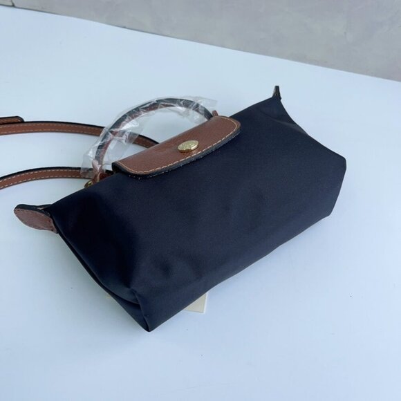 Longchamp Le Pliage Black Mini Canvas Shoulder Bag - Picture 4 of 8